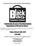 "Friends of Black Studies," the Black Bag Speakers Series, PSU, 2010 by Dennis Payne, Cottrell White, O. B. Hill, and Darrell Millner