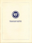 1982 Commencement Program by William Stafford