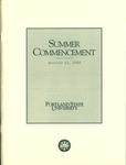 2000 Summer Commencement Program by Daniel O. Bernstine