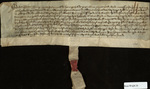 30, Latin Document with Partial Pendant Seal Concerning Land in Kimbolton, Huntingdonshire