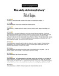 Arts Administrators Bill of Rights