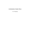 An Introduction to Number Theory by J. J. P. Veerman