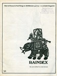 Raindex: How to Pursue and Find Things in RAINBOOK and Vol. 1-4 of RAIN Magazine by Lane deMoll and Linda Sawaya