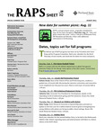 RAPS Sheet, August 2011 by Retirement Association of Portland State