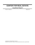 Center for Real Estate Quarterly, Volume 8, Number 2