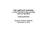 The Limits of Control, or How I Learned to Stop Worrying and Love Regulation (Discussion) by Joshua Hughes