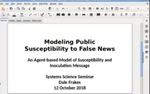 Modeling Public Susceptibility to Fake News by Dale Frakes