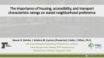 The Importance of Housing, Accessibility, and Transport Characteristic Ratings on Stated Neighborhood Preference