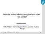 Influential Vectors in Fuel Consumption by an Urban Bus Operator by João de Abreu e Silva