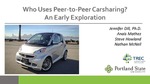 Who Uses Peer-to-Peer Carsharing? Early Exploration by Anaïs Mathez