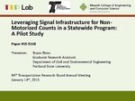 Leveraging Signal Infrastructure for Non-Motorized Counts in a Statewide Program: A Pilot Study