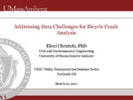 Addressing Data Challenges for Bicycle Crash Analysis by Eleni Christofa