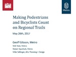 Annual Metro Regional Trail Count and Why Local Extrapolation Factors Matter