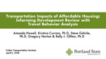 Transportation Impacts of Affordable Housing: Informing Development Review with Travel Behavior Analysis