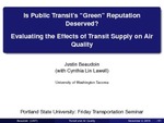 Is Public Transit's 'Green' Reputation Deserved? by Justin Beaudoin