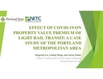 PSU Student Research from the TRB 2022 Annual Meeting: Effect of COVID-19 on Property Value Premium of Light Rail Transit by Sangwan Lee