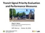 Webinar: Transit Signal Priority Evaluation and Performance Measures