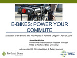 Webinar: Evaluation of an Electric Bike Pilot Project in Portland, Oregon by John MacArthur