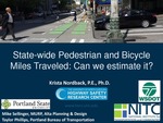 Webinar: State-Wide Pedestrian and Bicycle Miles Traveled: Can We Estimate It?