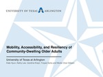 Webinar: Mobility, Accessibility, and Resiliency of Community-Dwelling Older Adults